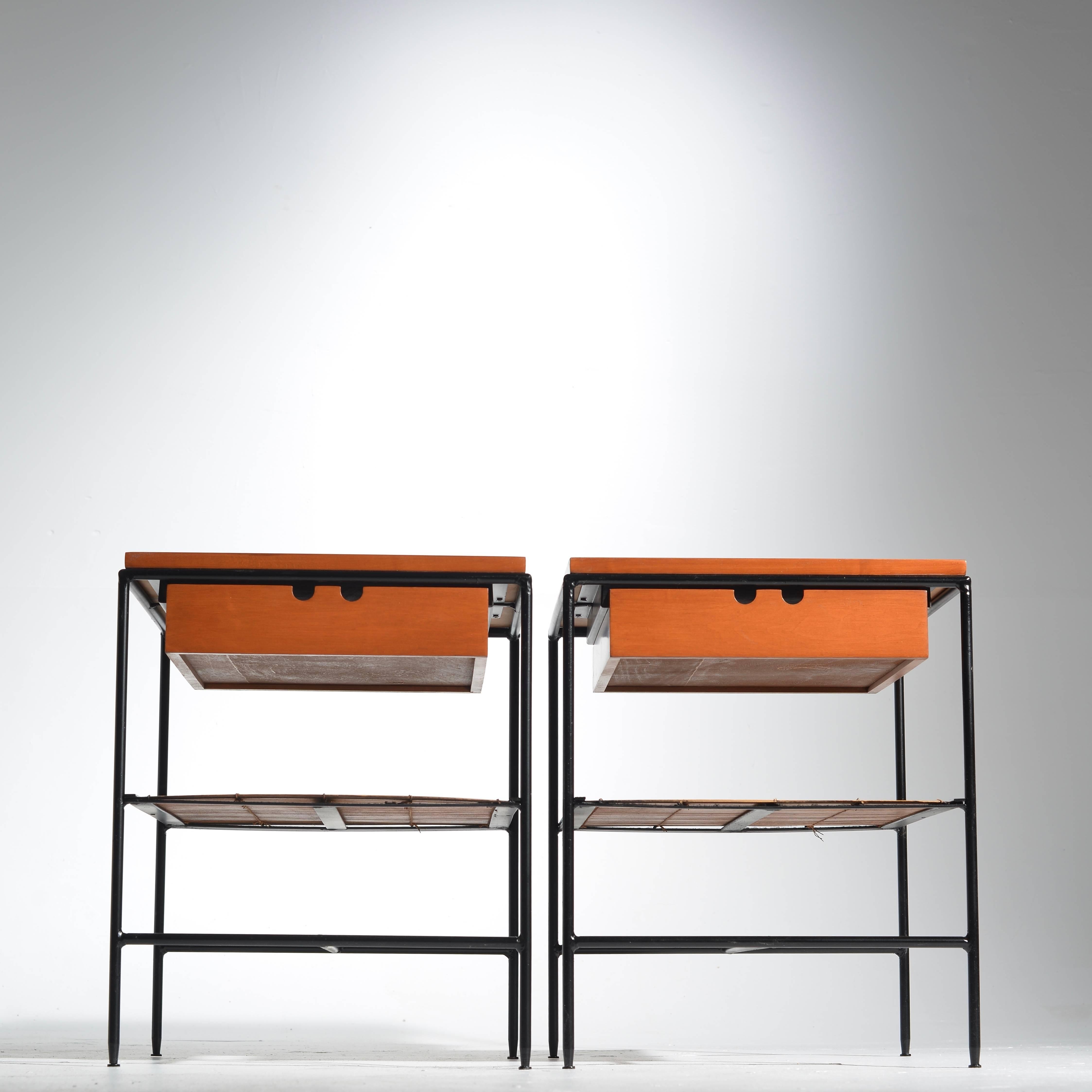 Mid-Century Modern Rare Bamboo and Birch Nightstands by Paul McCobb for Planner Group