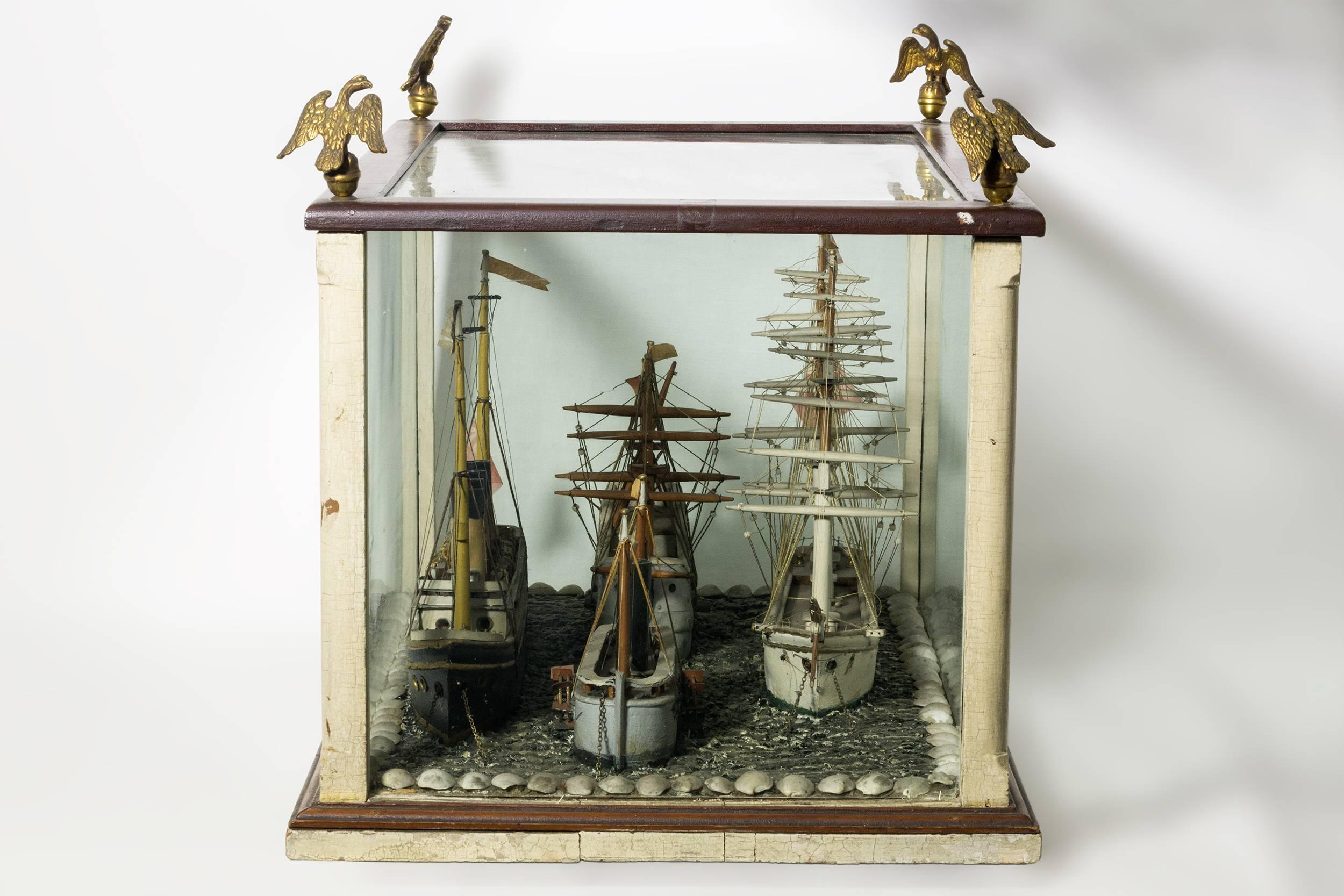 American Cased Ship Diorama, circa 1930 1