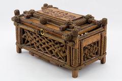 Mahogany and Macrame' Keepsake Box