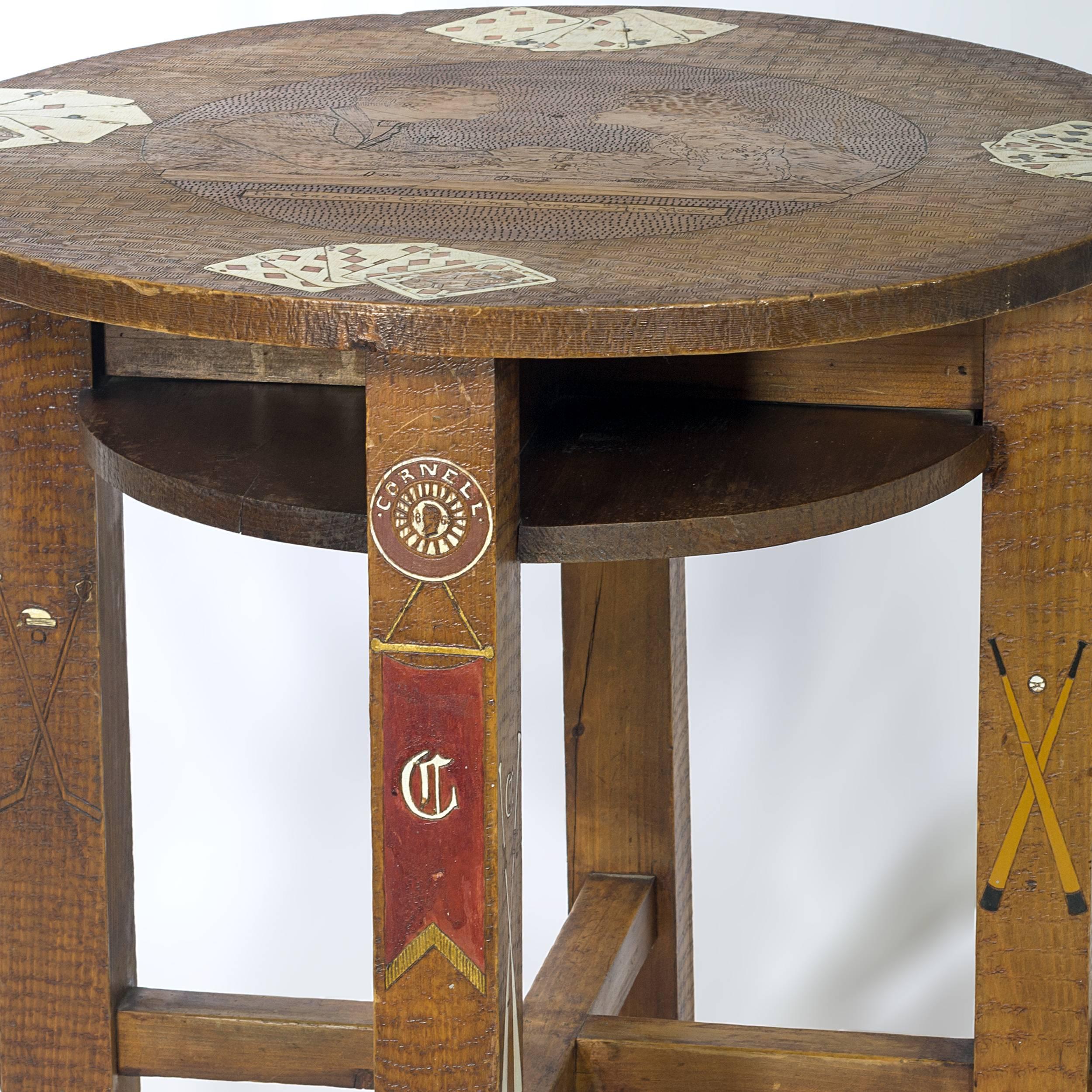 American Arts and Crafts Ivy League University Card Table