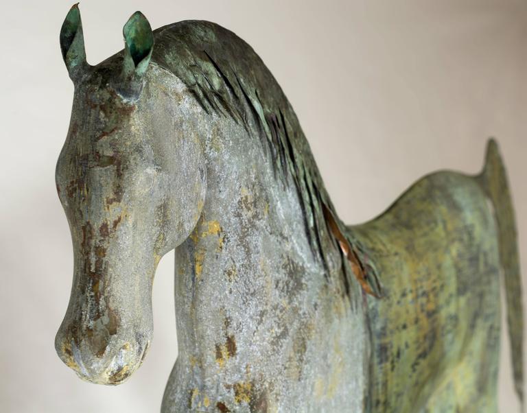 Exceptional Copper and Zinc Horse Weathervane at 1stDibs