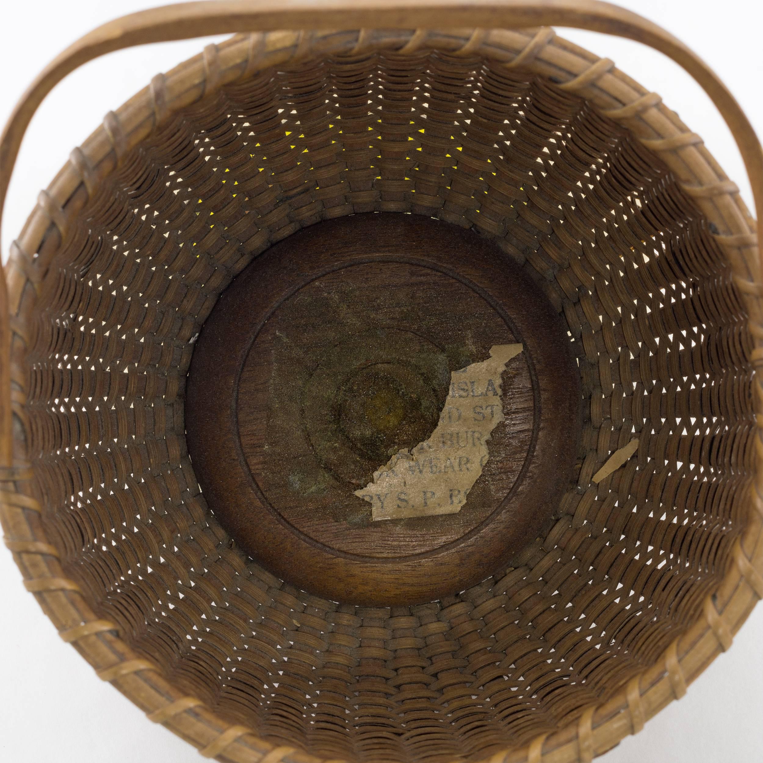 American Open Round Nantucket Lightship Basket by Sherwin Boyer