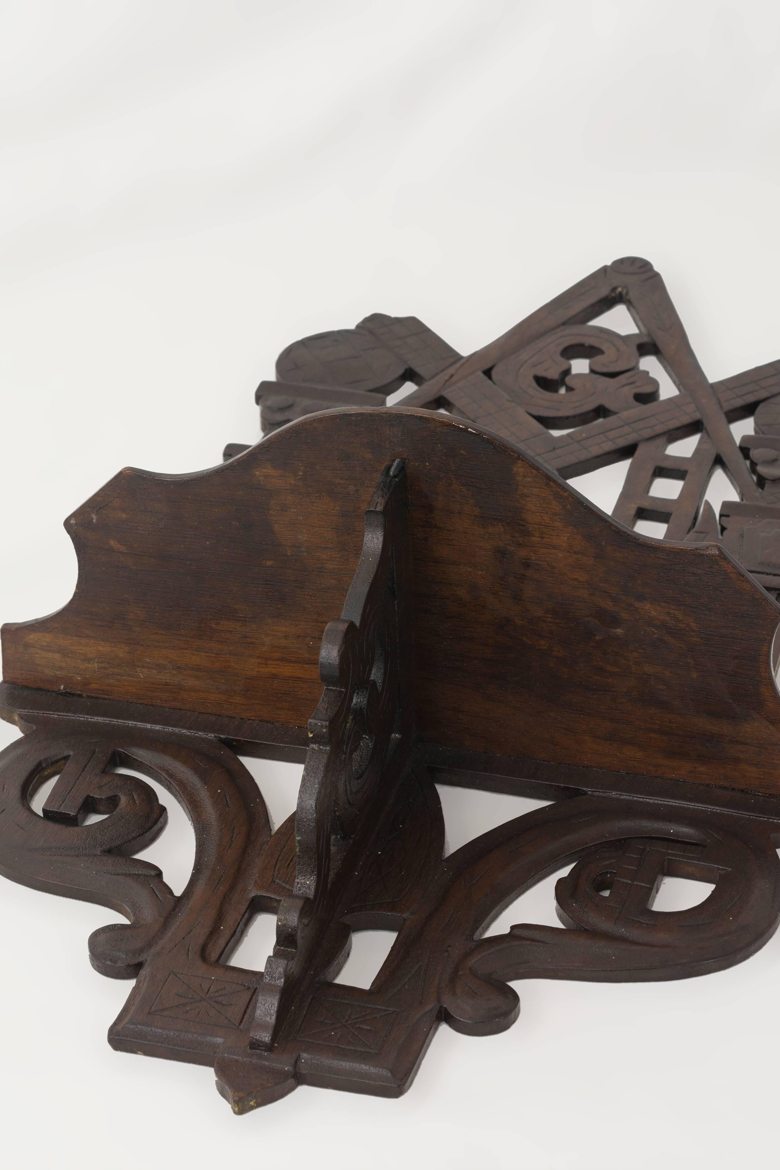 Folk Art Masonic Shelf Bracket Made Attributed to the John Haley Bellamy Workshop For Sale