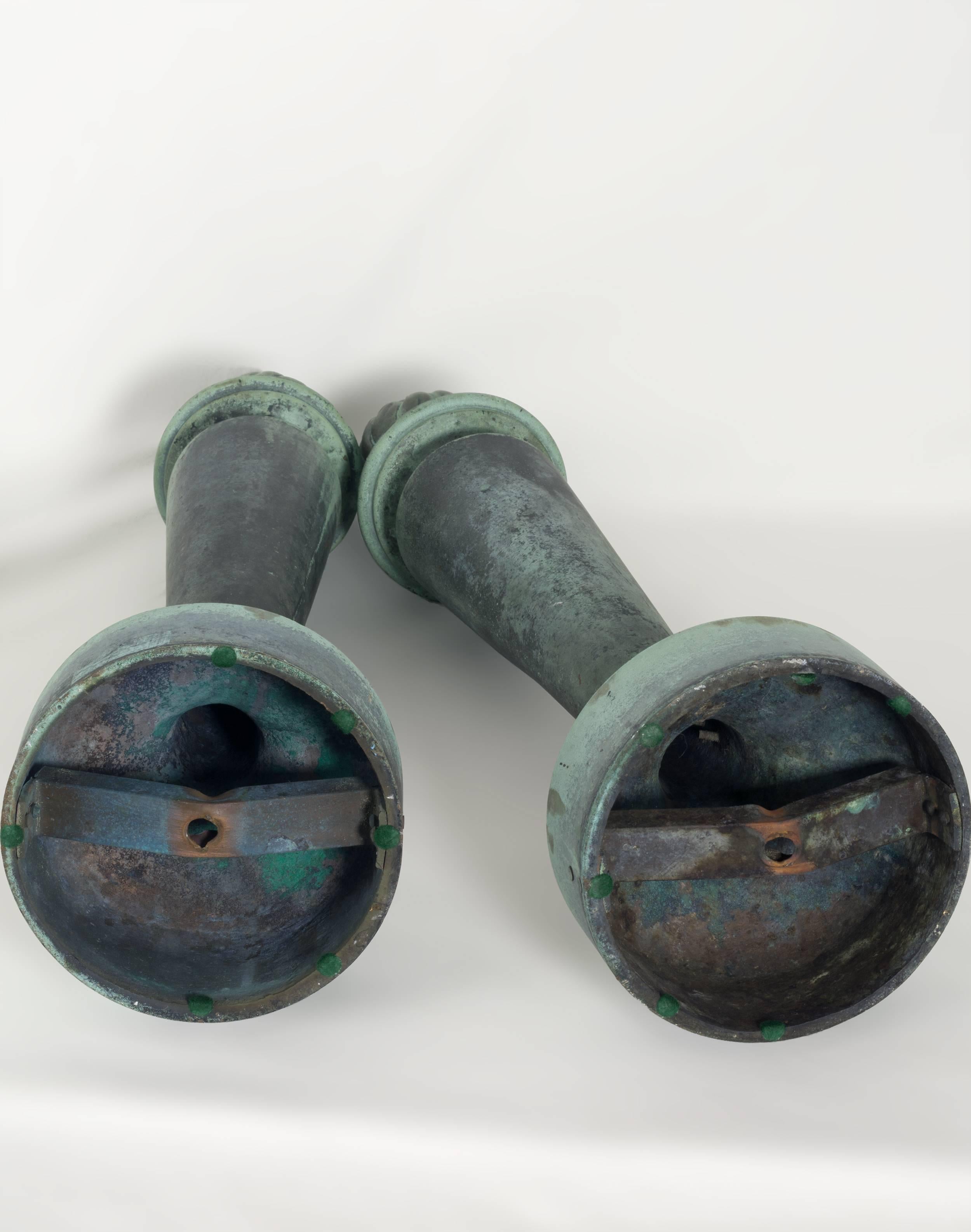 American Pair of Torch Form Architectural Details For Sale