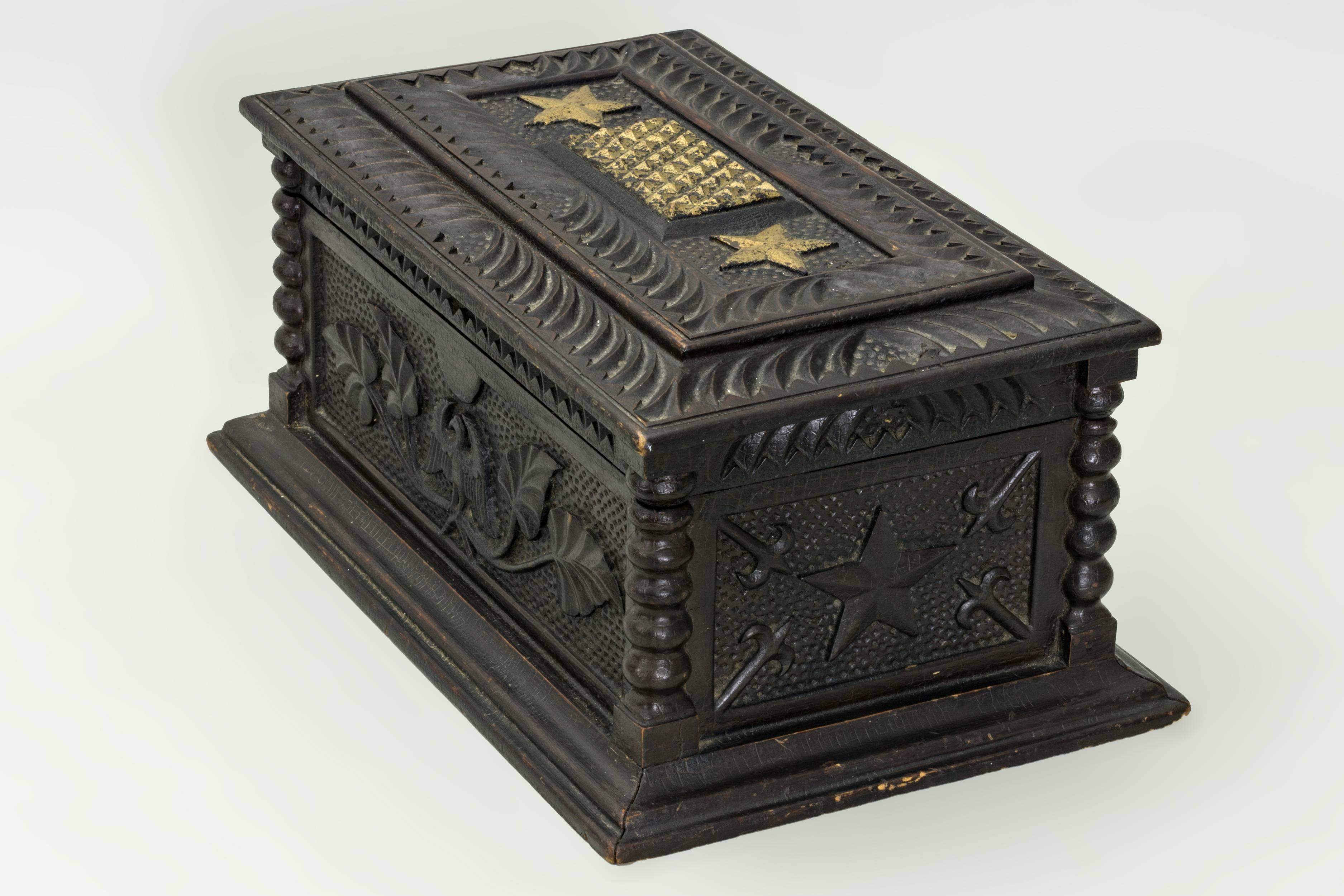 Folk Art Prisoner Made Keepsake Box