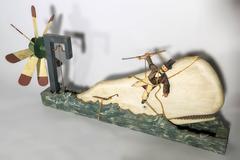 Moby Dick and Captain Ahab Whirligig  by Stephen Ketchum