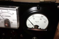 Dual Electrical Meters in Bakelite as Sculpture Mid-20th Century, Great Display