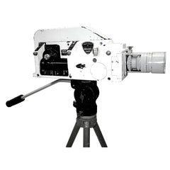 Military Analysis Cinema Movie Camera Mid-20th Century Sculpture, on Wood Tripod