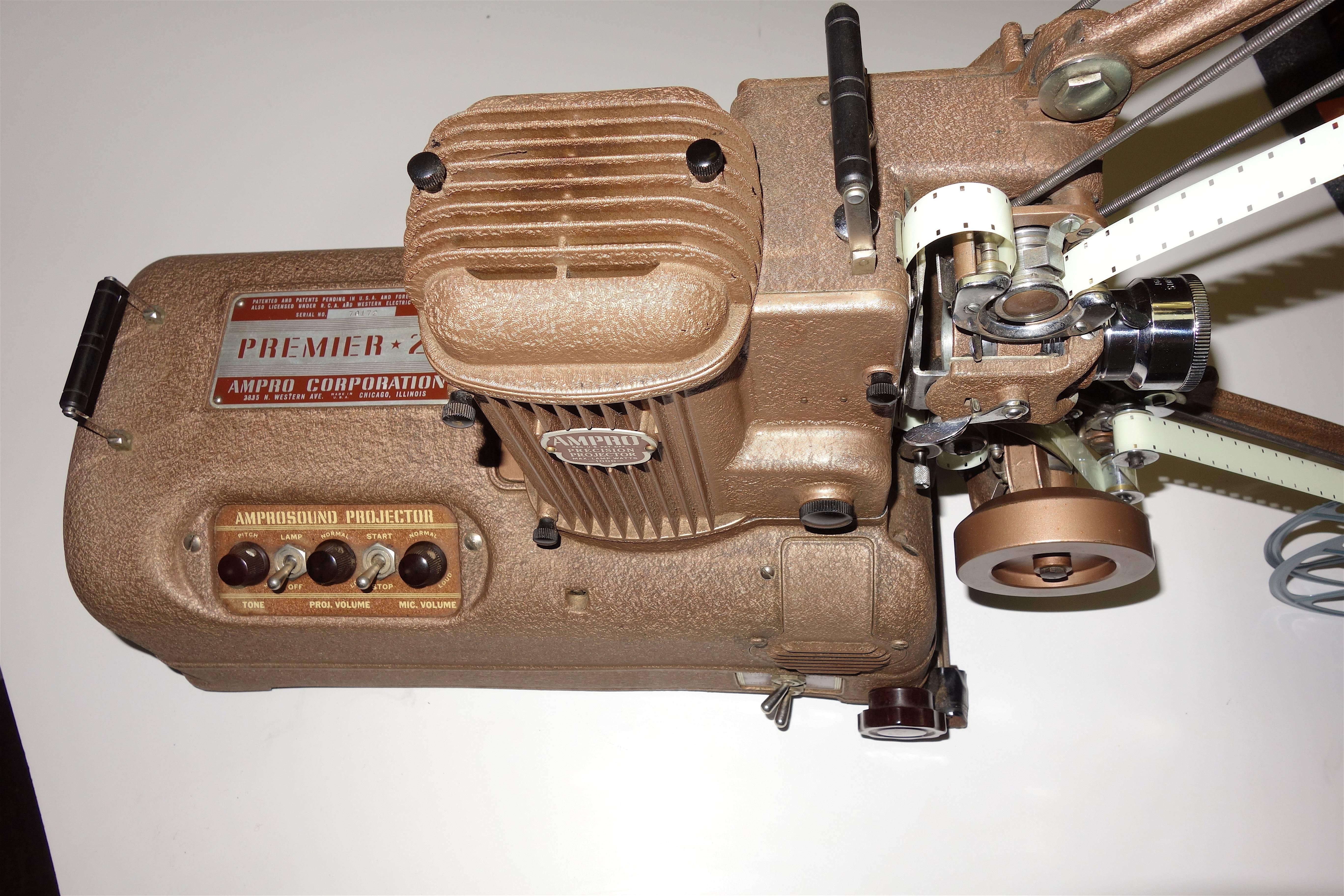 Mid-20th Century Cinema Projector, Iconic Sculpture Display Movie Film Artifact, circa 1940s For Sale