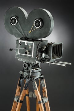 Mitchell Model a 35mm Movie Camera 1919 Design, Hand Crank Ability, as Sculpture