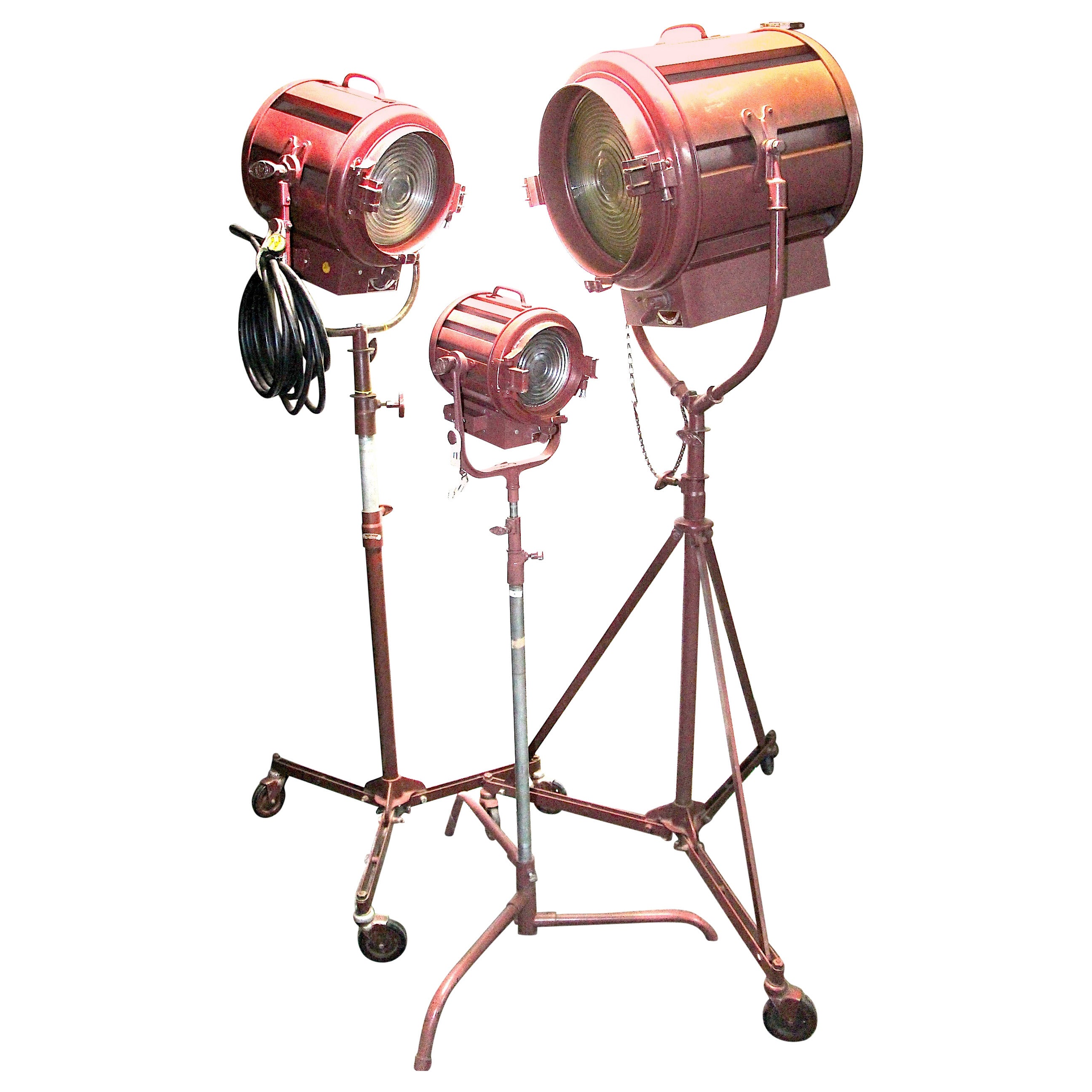 Authentic Hollywood Movie Studio Vintage Floor Lamps with Stands, as Sculpture For Sale