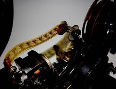 Pathe Hand Crank 28MM Cinema Projector, circa 1912 with Vintage Film