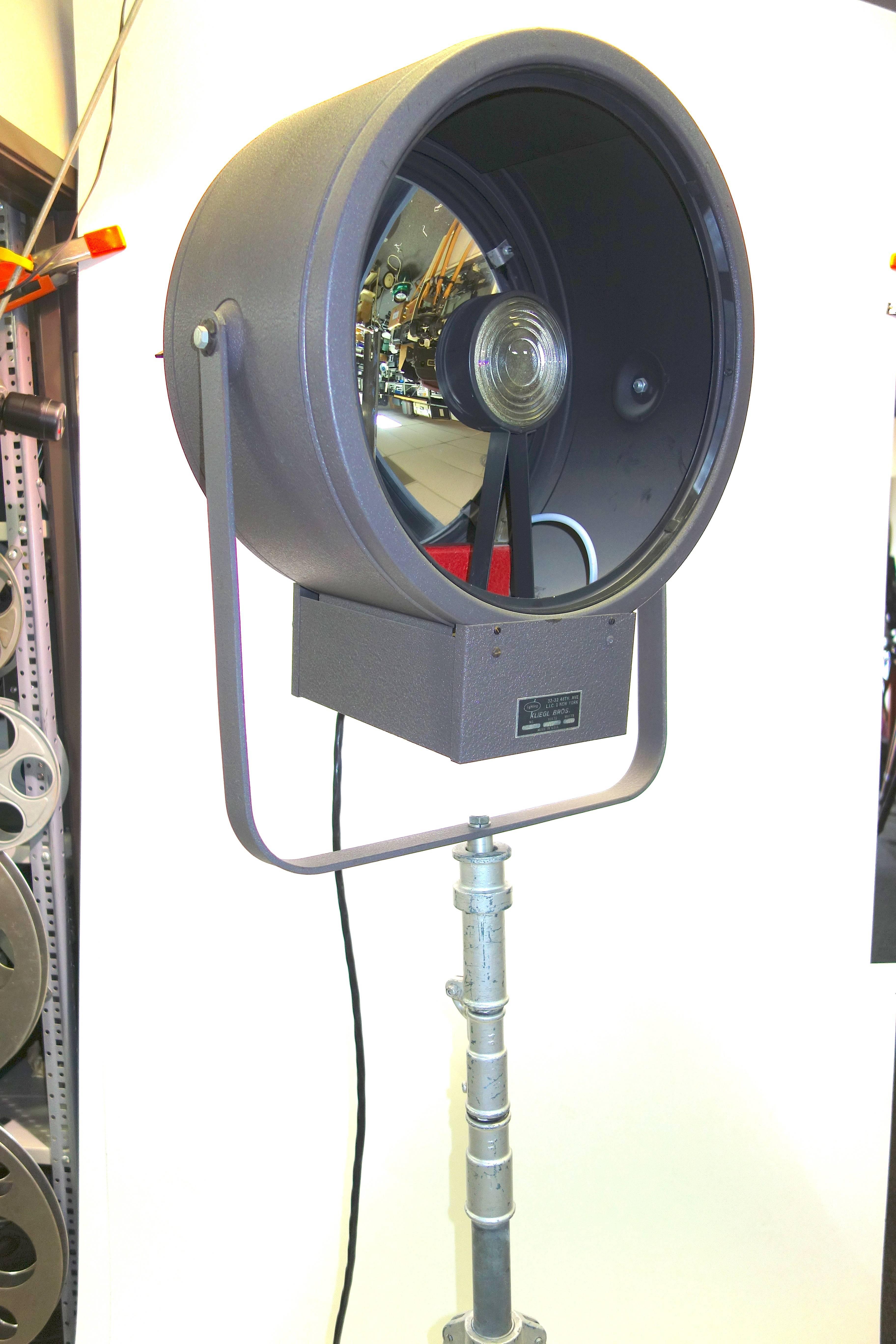Industrial Early Cinema Metal Halide Studio Lamp Prototype, Mid-Century Kliegl Bros ON SALE For Sale