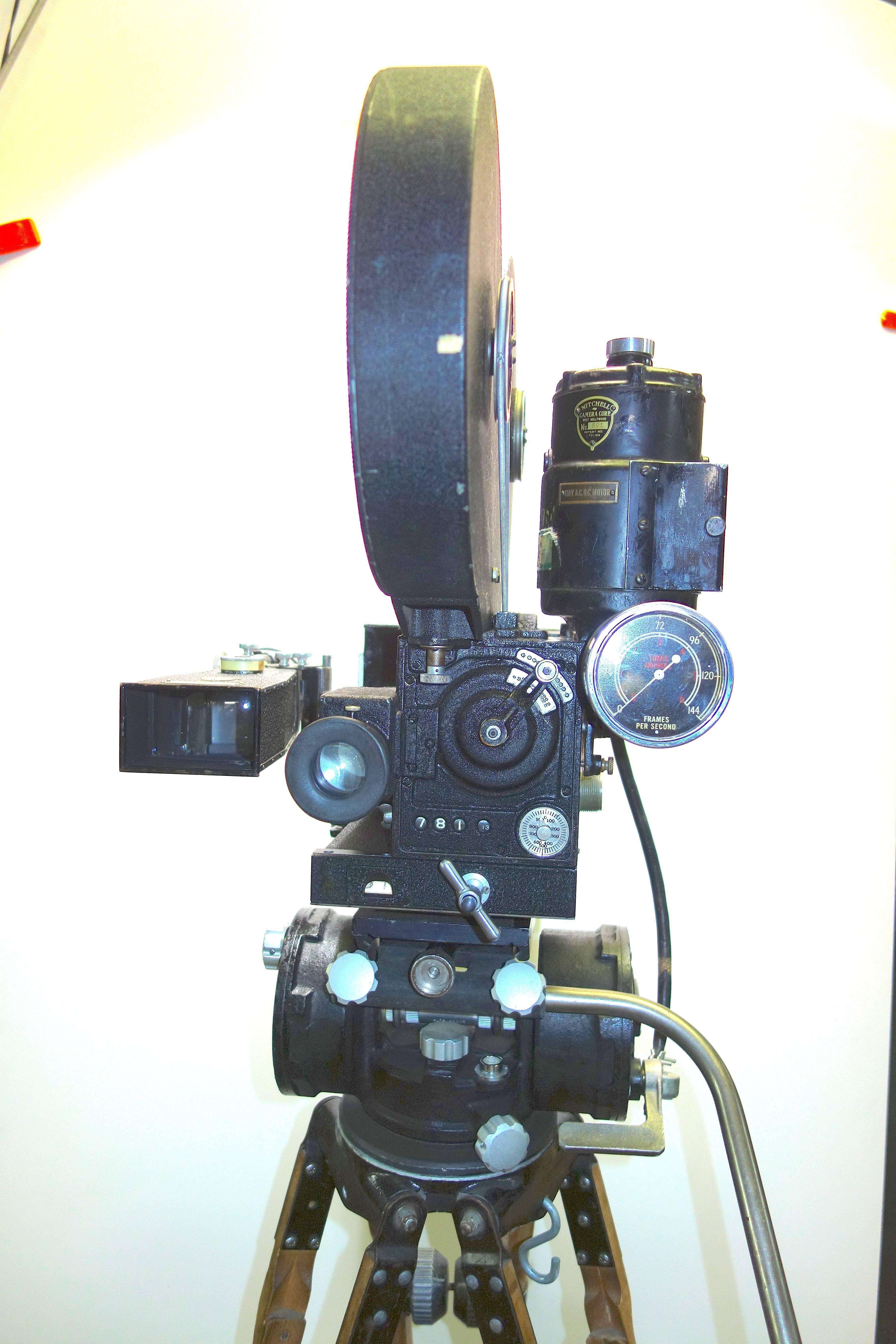 Industrial Movie Camera 35mm Mitchell Film Camera as Sculpture Hollywd Original circa 1940s For Sale