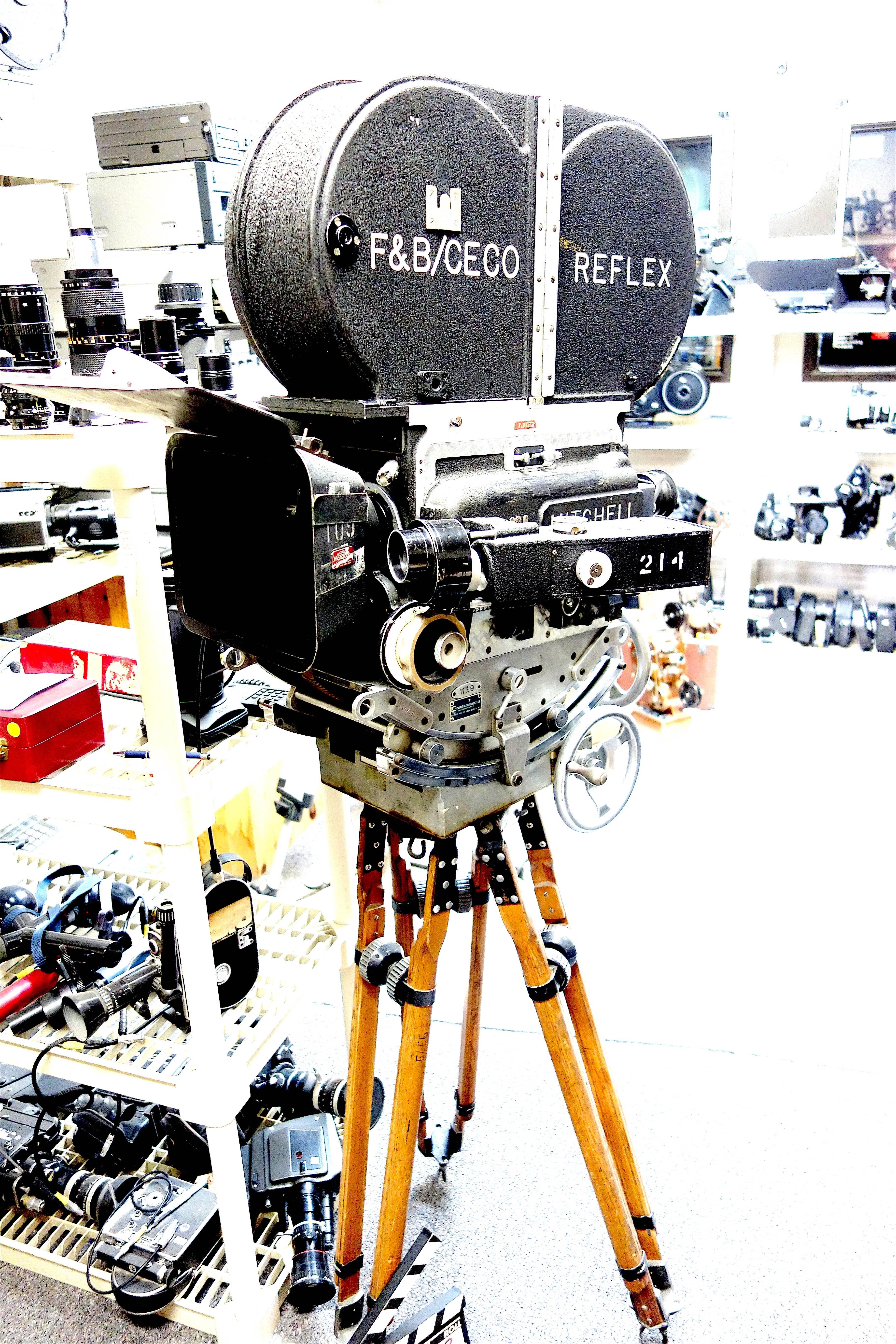 Industrial Rare Mitchell 35mm Antique Feature Cinema Camera Package As Sculpture. ON SALE For Sale