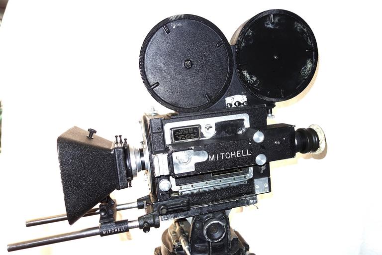 Mitchell Model A 35mm Movie Camera 1919 Design, Hand Crank As Sculpture