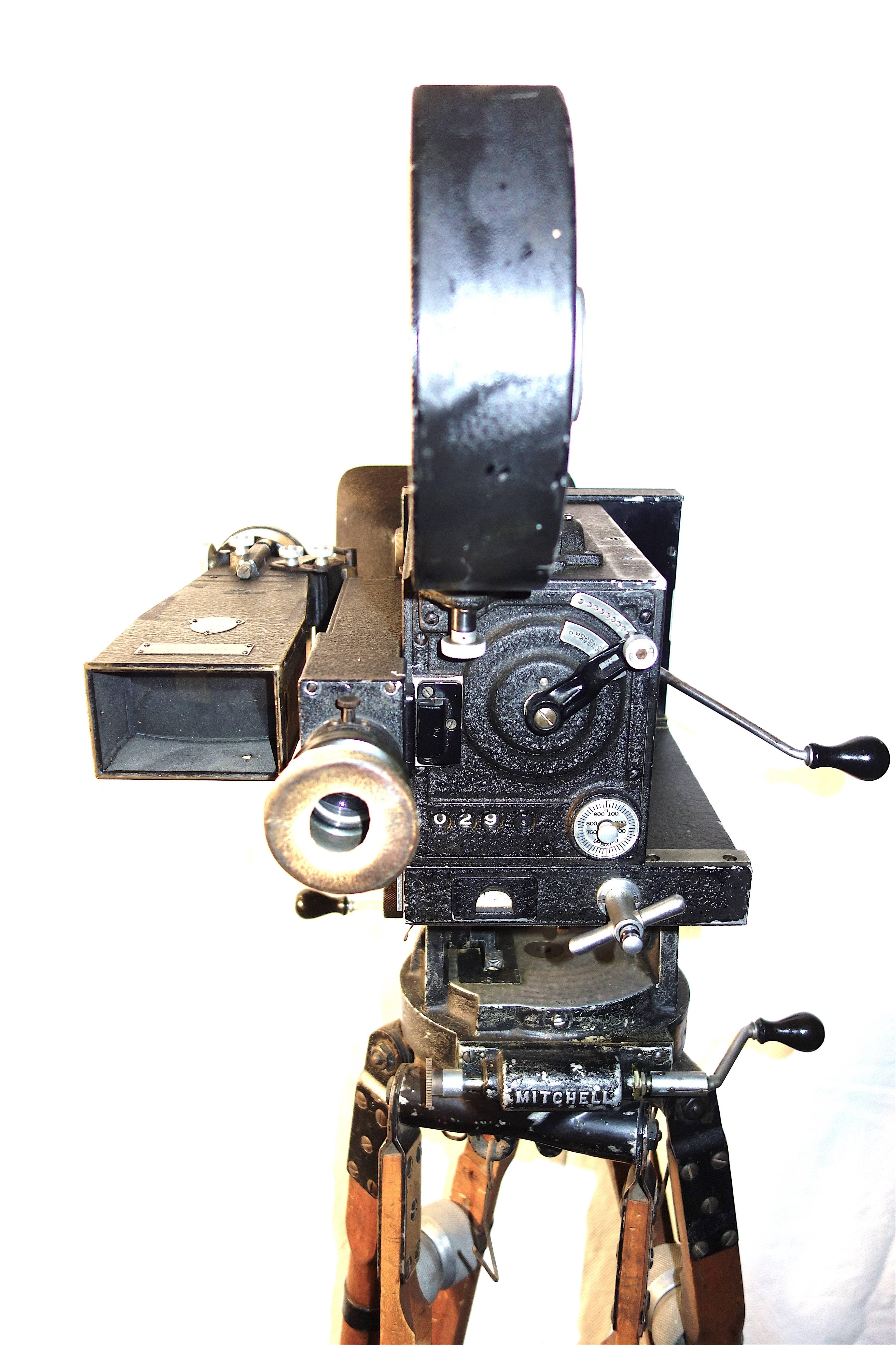 Industrial Mitchell Model A 35mm Movie Camera 1919 Design, Hand Crank as Sculpture For Sale