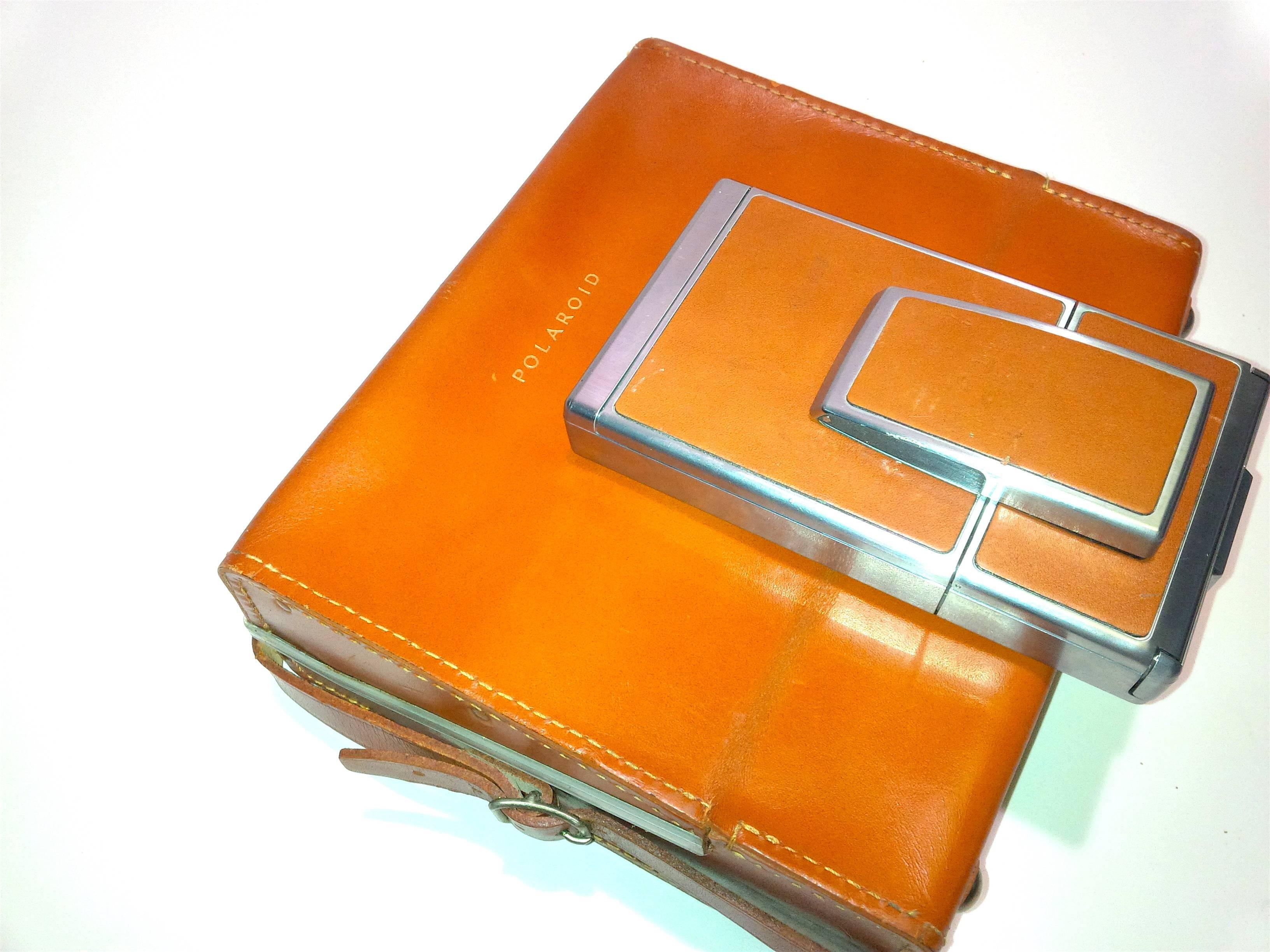 Futurist Iconic Polaroid SX-70 Leather Bound. Early Cult Camera / Leather Case
