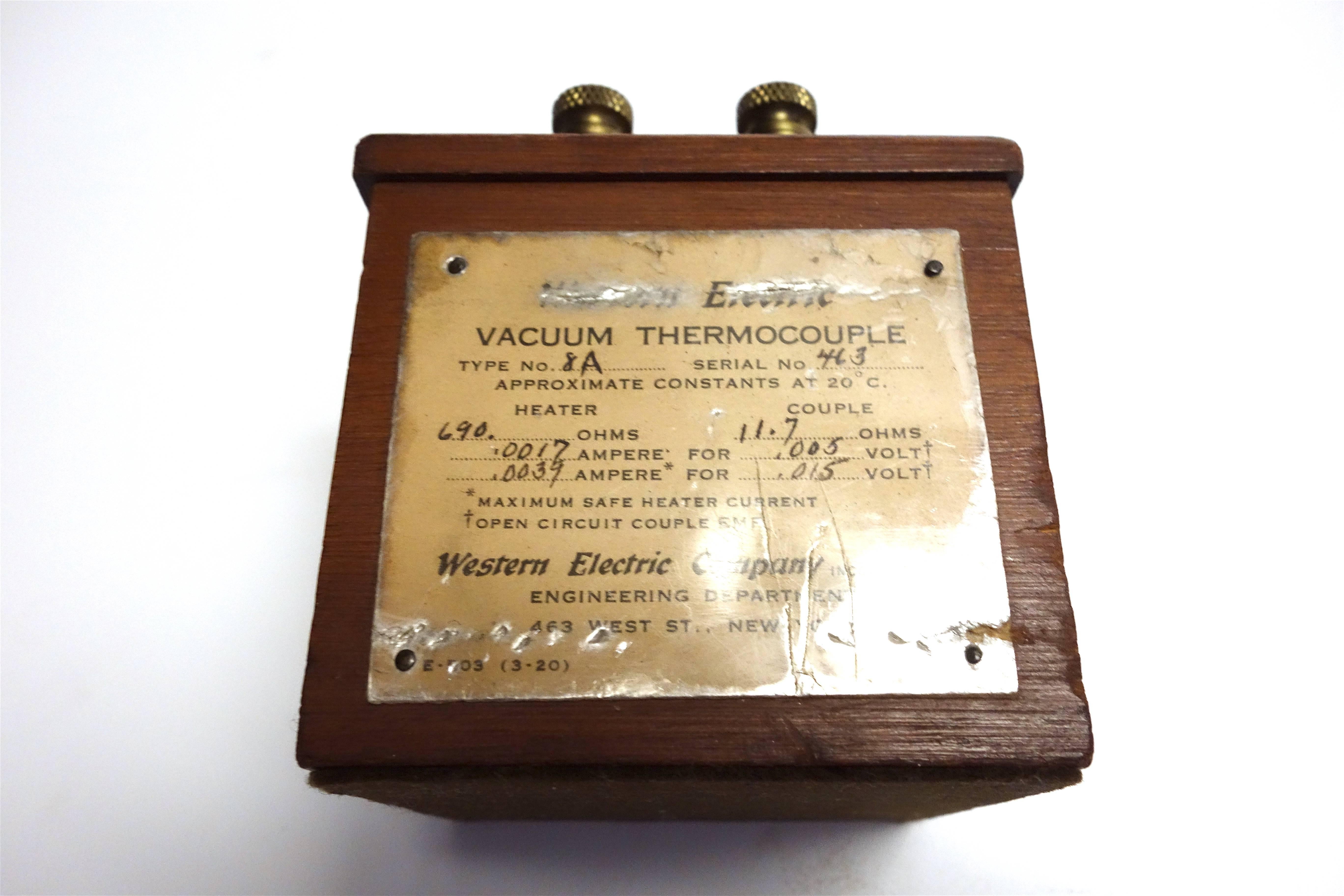 American Vacuum Thermocouple Circa Early 20th Electrical Device, As Sculpture For Sale