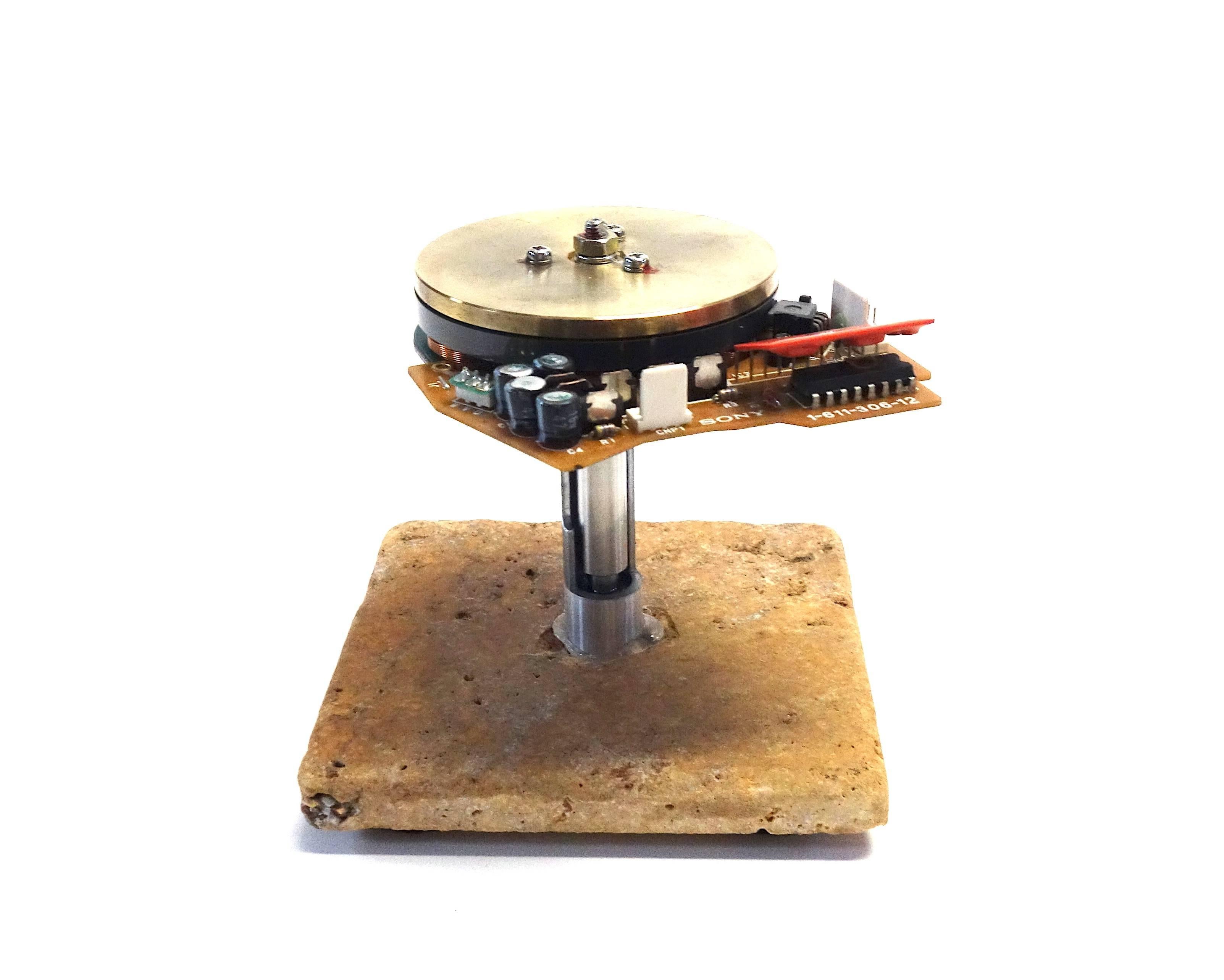 Industrial Mid-20th Century TV Component Sculpture #Bx1008 On Stone.  ON SALE For Sale
