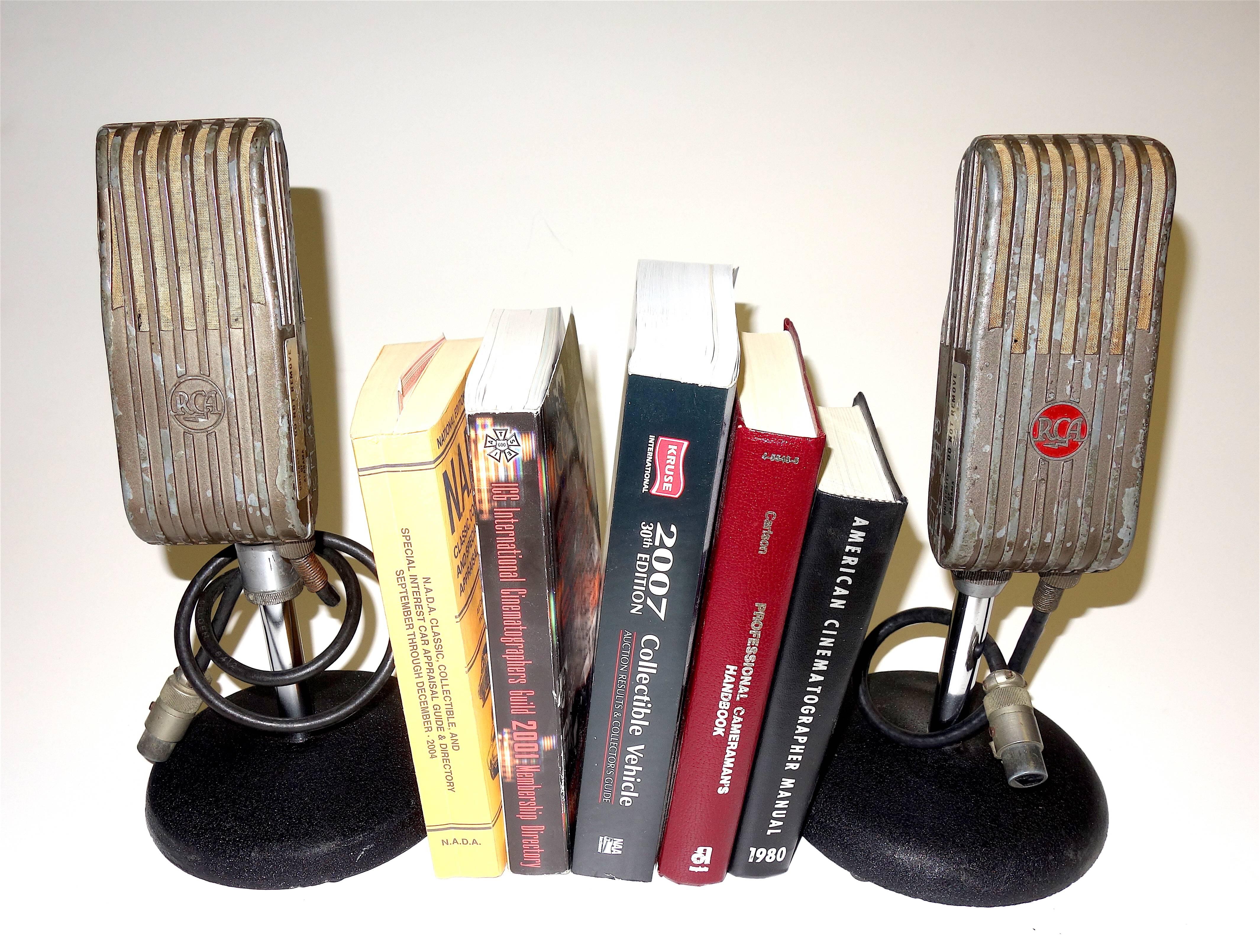 American RCA Broadcast Microphones, 1945. As Bookends or Display As Sculpture. ON SALE For Sale