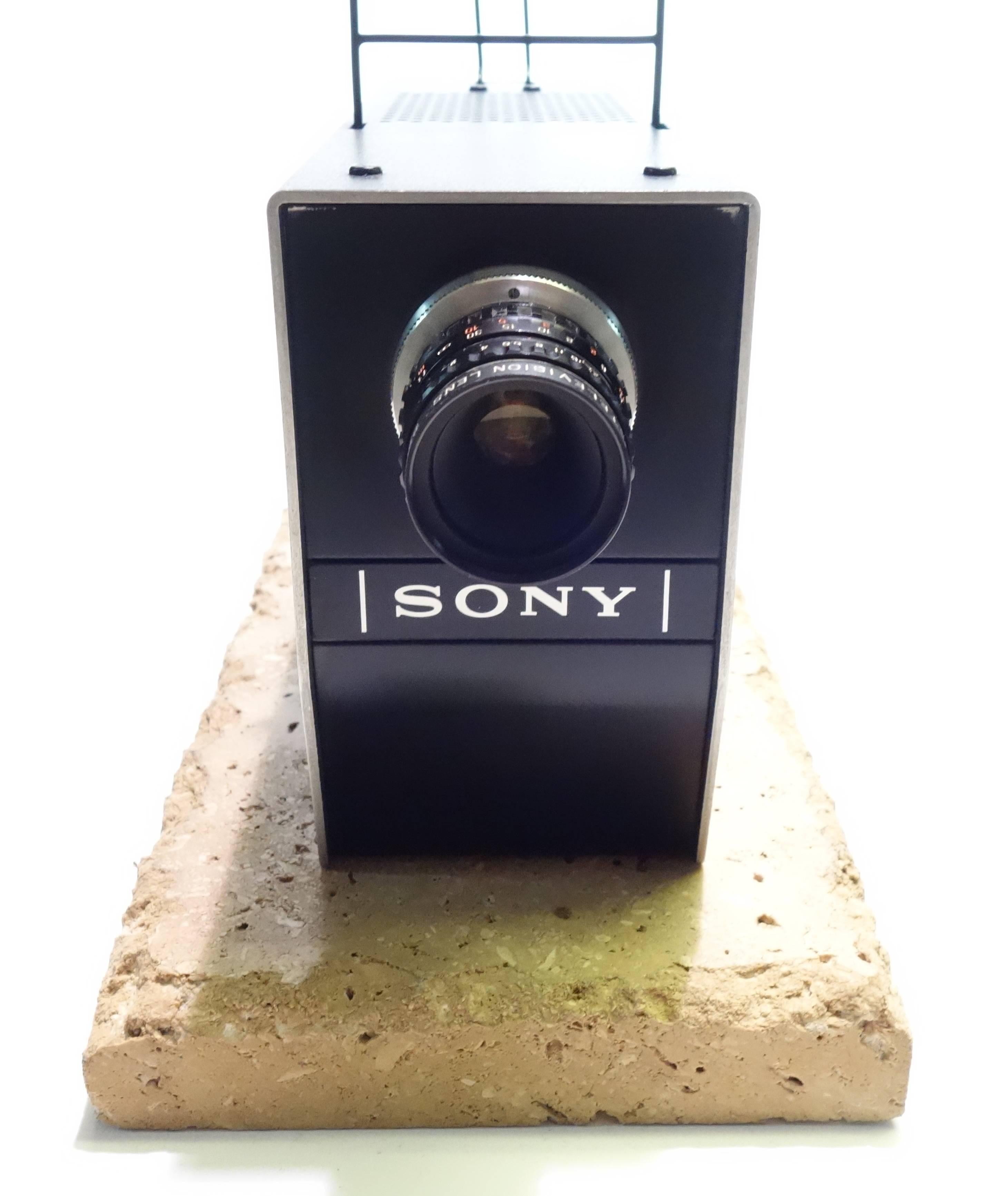 Japanese Vintage 1965 Sony Black and White Industrial Video Camera as New, as Sculpture For Sale