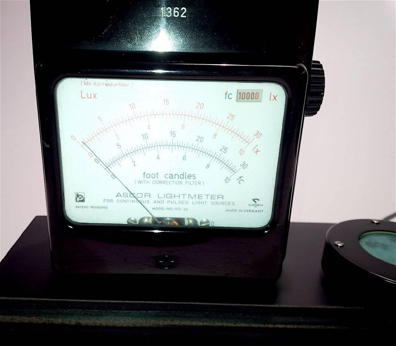 Archaistic Cinema Footcandle Light Meter As Sculpture Circa 1960s with Probe Works ON SALE! For Sale