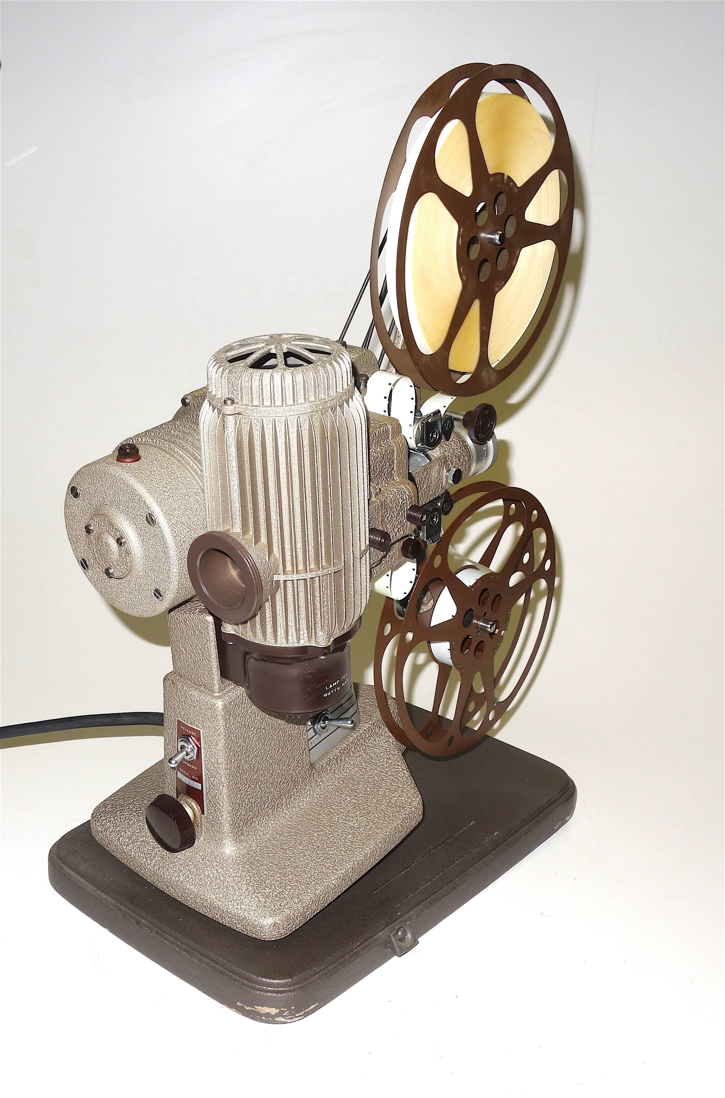 16mm Movie Projector, circa 1940, Rare Sculpture for Media Room In Excellent Condition For Sale In Dallas, TX