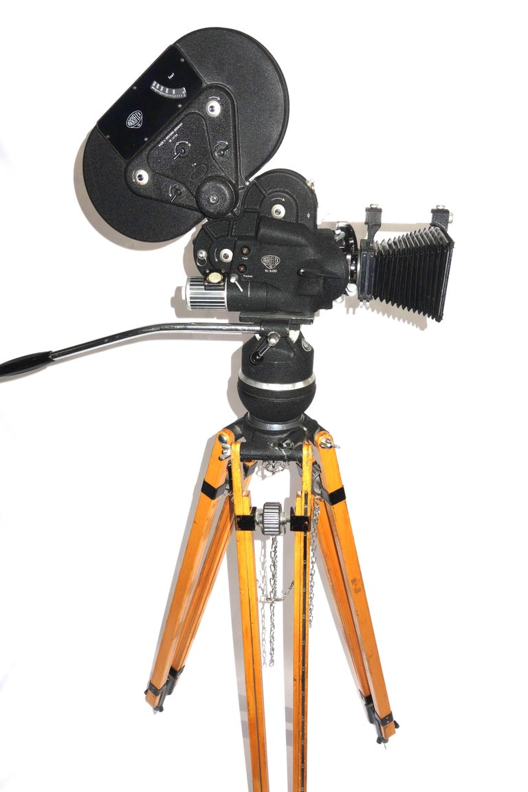 Arriflex Early 16mm Motion Picture Camera w/ Pristine Tripod. TAKE 20