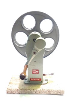Cinema Movie Professional Film Rewind With Reel, circa Mid Century as Sculpture