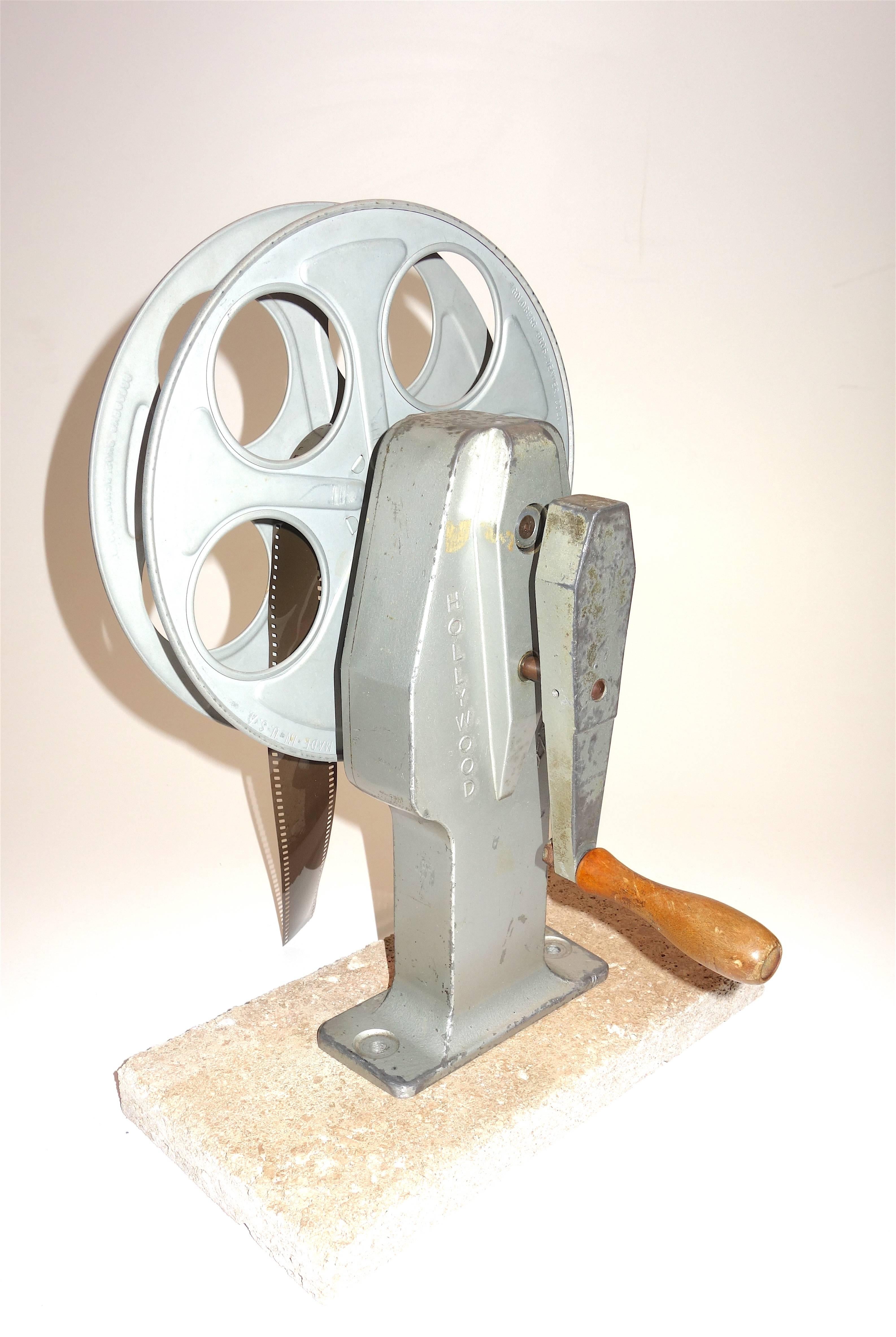 American Cinema Movie Professional Film Rewind With Reel, Circa Mid Century, As Sculpture For Sale