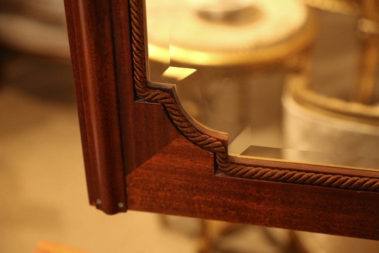 Large Gilt Bronze Mounted Mahogany  china / display  Cabinet Louis XVI-Style For Sale 4