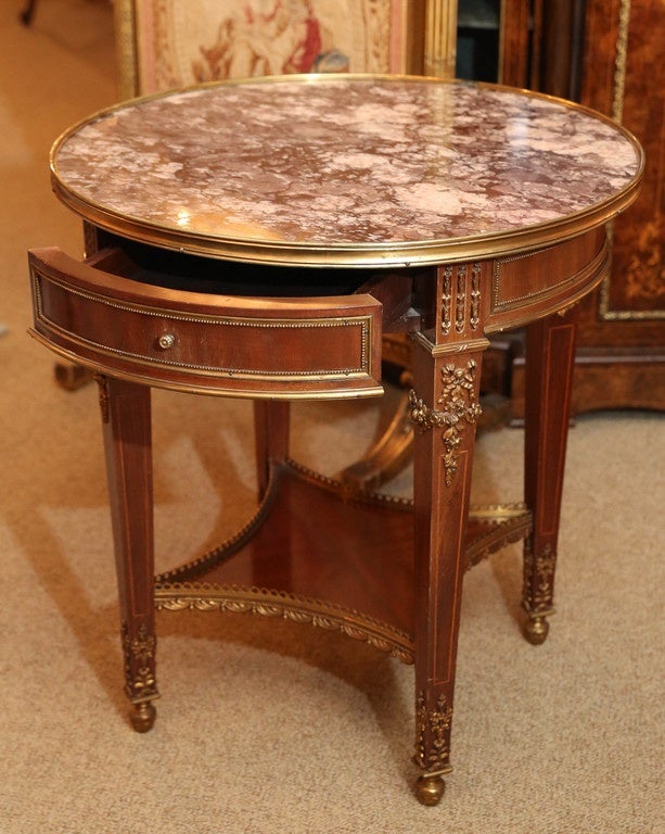 French Empire Style Mahogany Gueridon In Good Condition In Houston, TX