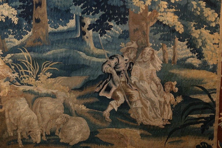 17th Century Flemish Tapestry In Good Condition For Sale In Houston, TX