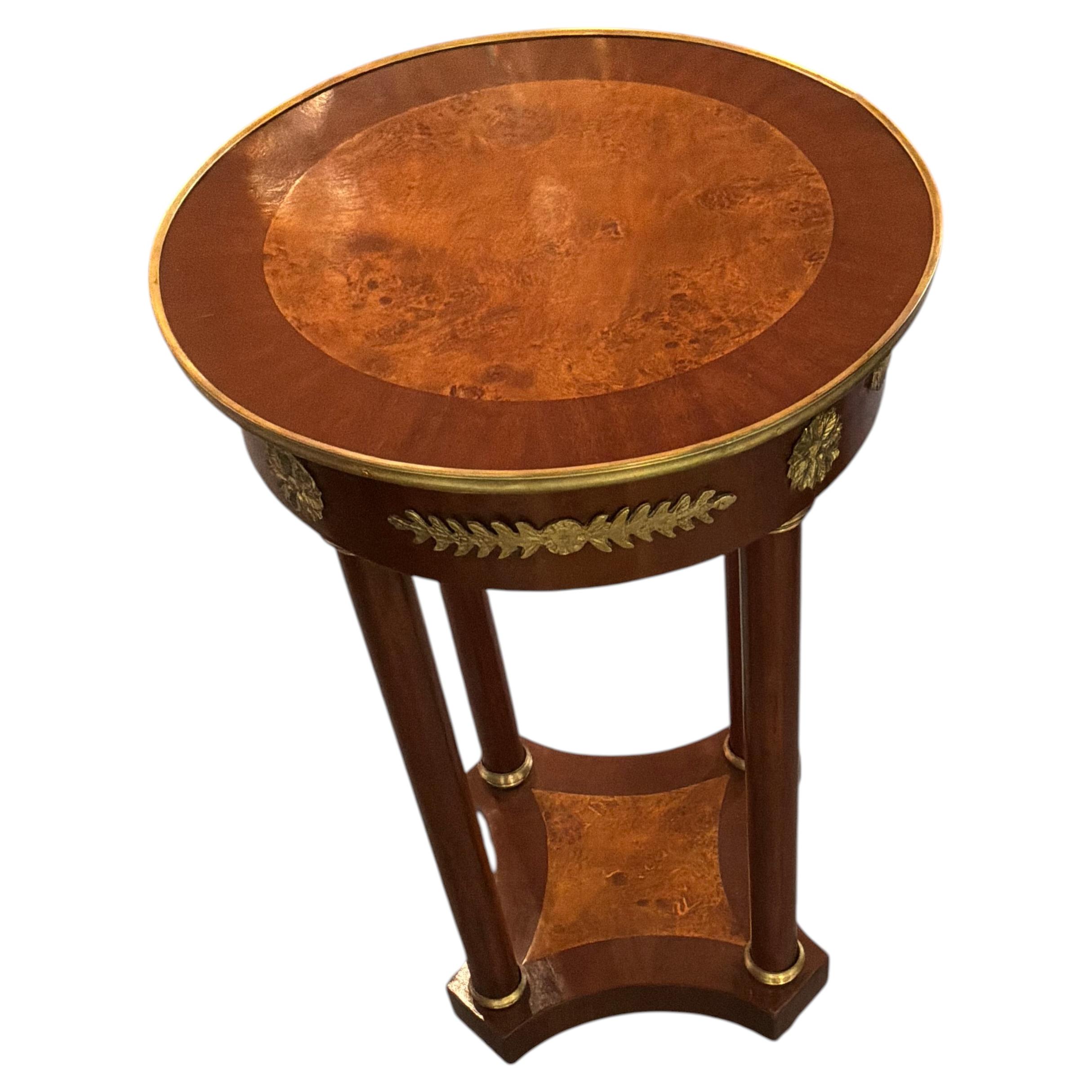 Empire style table/pedestal with bronze mounts For Sale