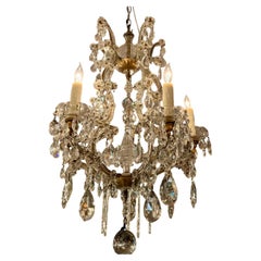 Maria Teresa style vintage chandelier with five lights