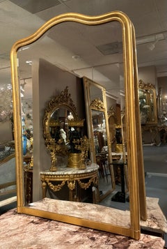 French Louis Philippe period Giltwood wall mirror