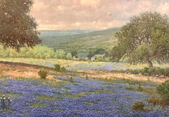 Öl auf Leinwand: „Landschaft im texanischen Hill Country“ des Künstlers Carl Gaspard