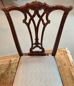 Set of ten mahogany chippendale chairs