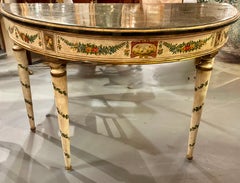 Hand painted console/demilune in neoclassical style