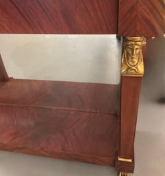 French empire console with black and white marble