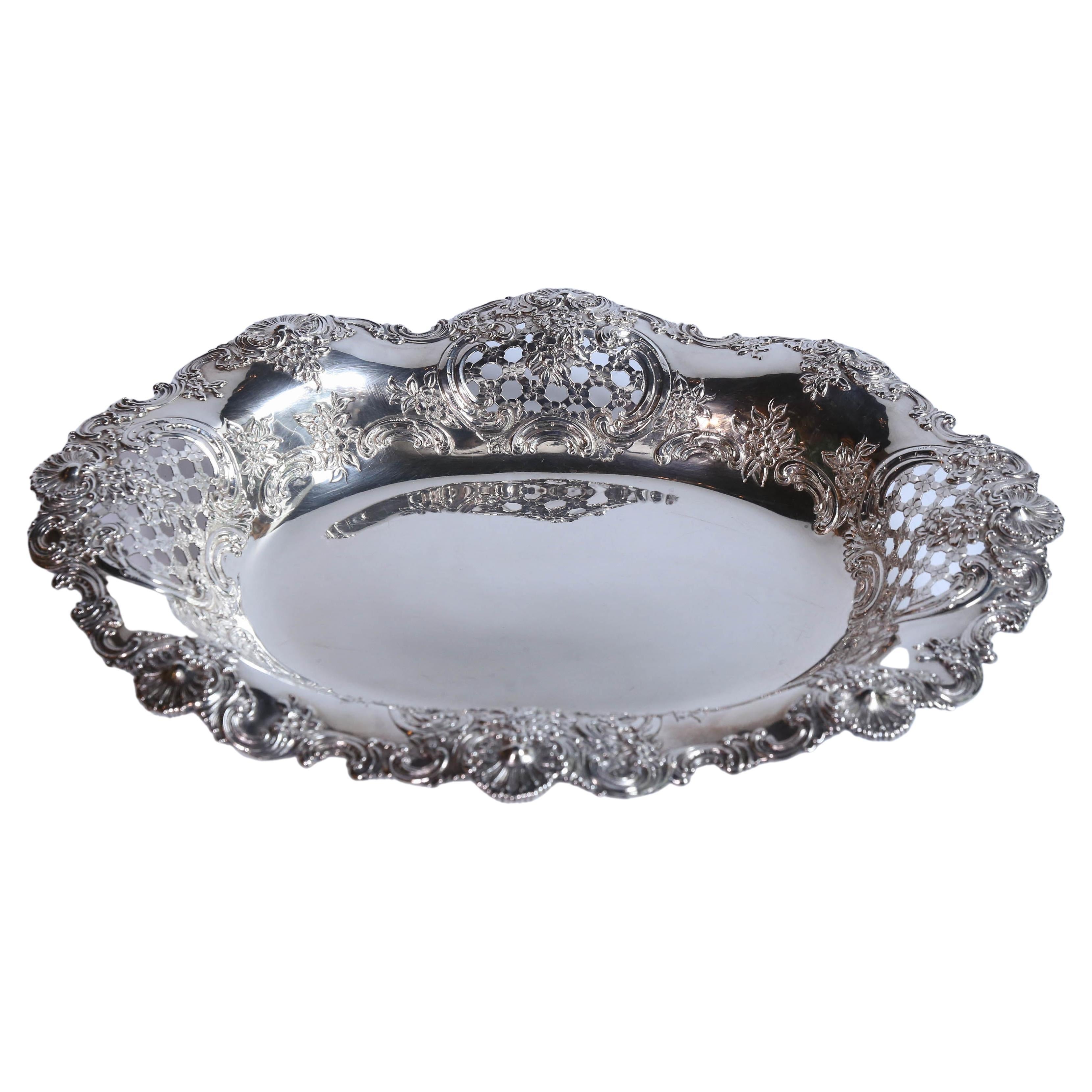 Tiffany and Co. Sterling Silver Oval Serving Tray For Sale