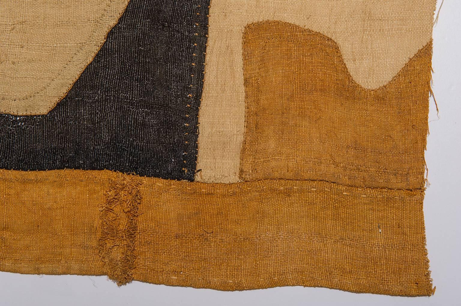 Congolese African Textile Kuba Zaire, Suitable for Table, Pillow or Wall Hanging