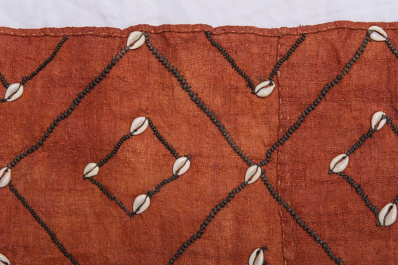 Hand-Woven African Textile Kuba, suitable for table or Wall Hanging or Backrest Covering For Sale