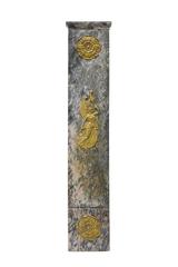 Marble Large Fireplace Mantel with Gilt Bronze Angels Friezes