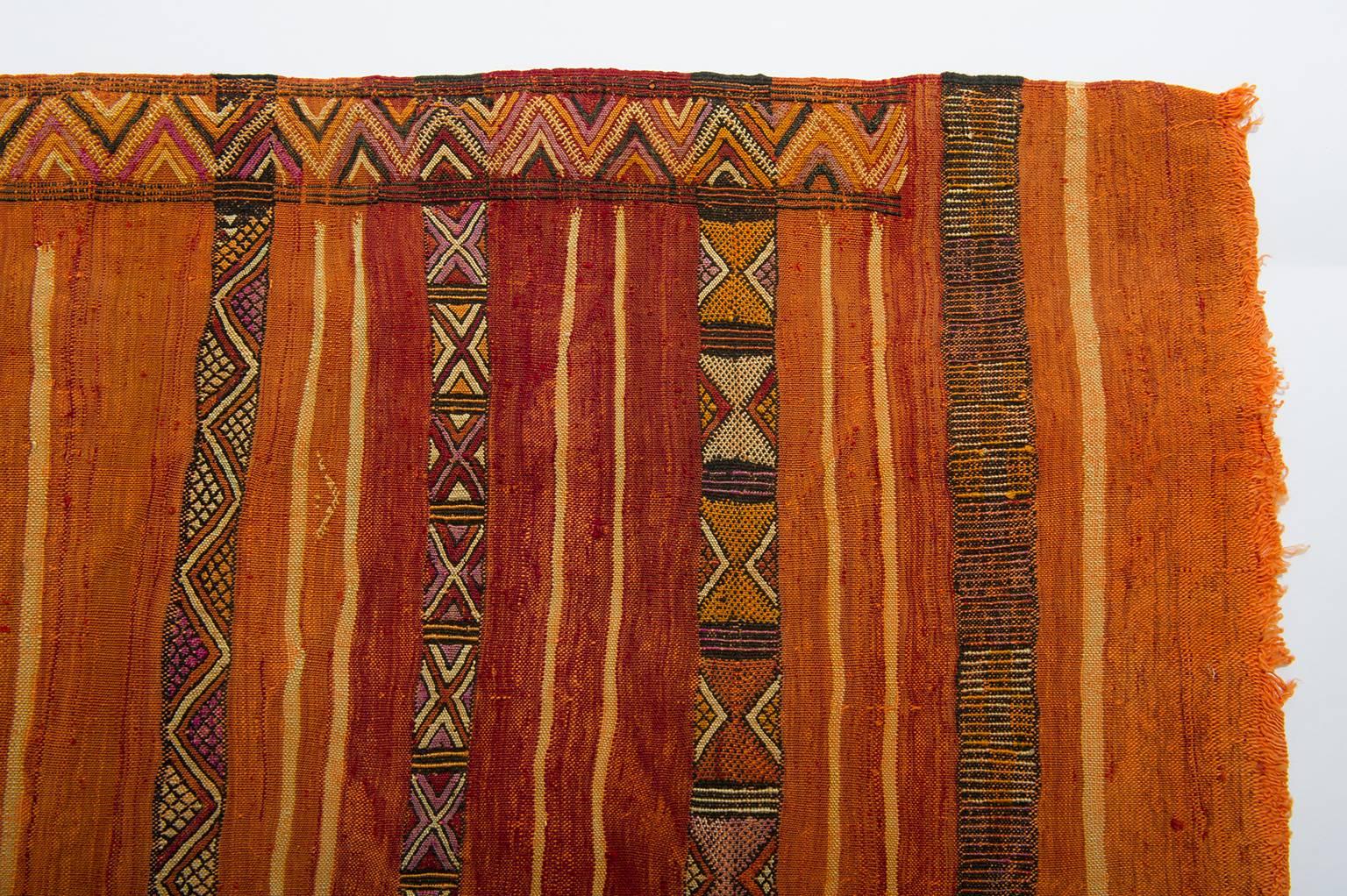 Hand-Knotted Old Tuareg rare Silk  Mat