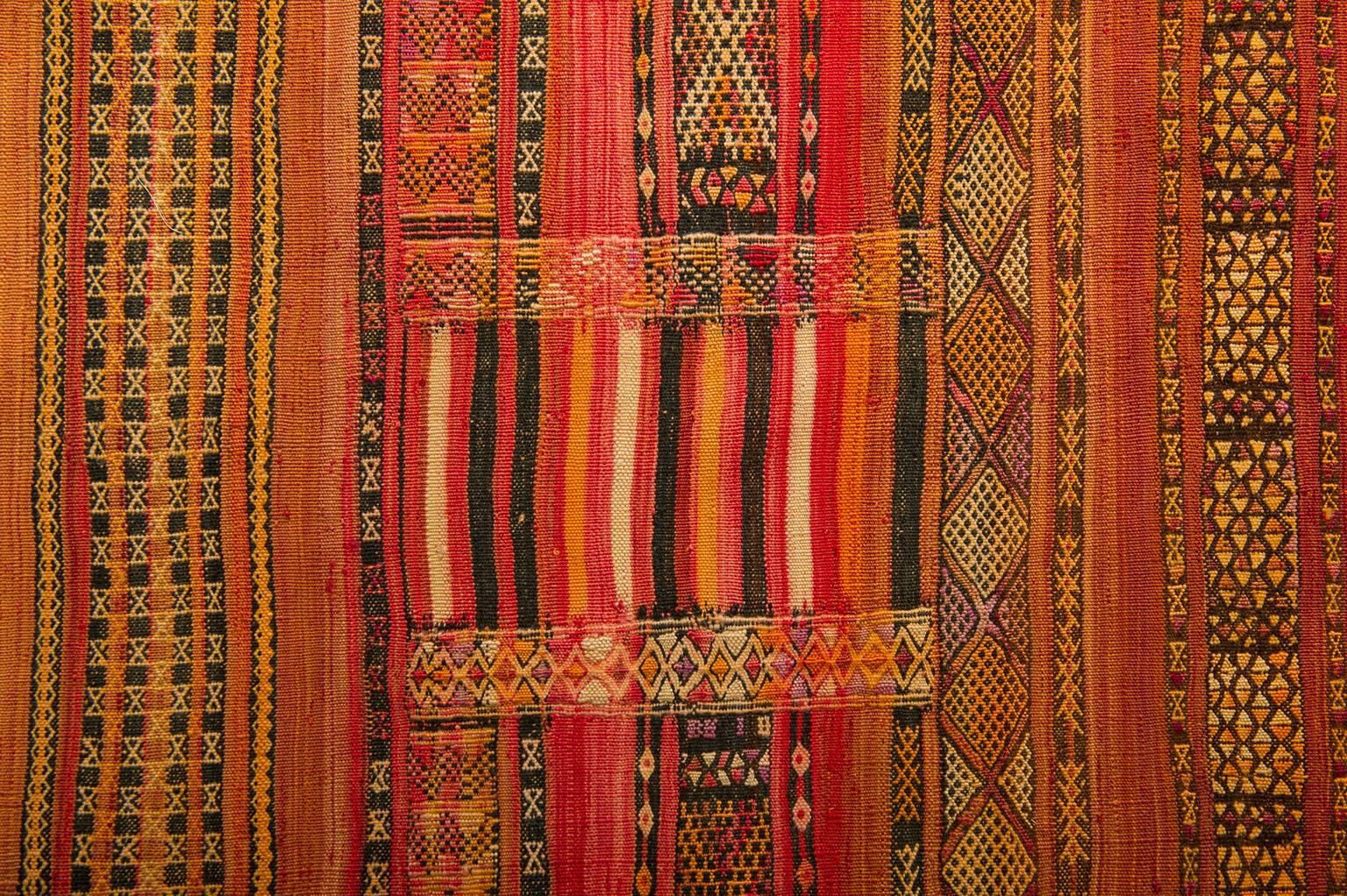 20th Century  Tuareg Rare Silk Mat, Also for Wall For Sale