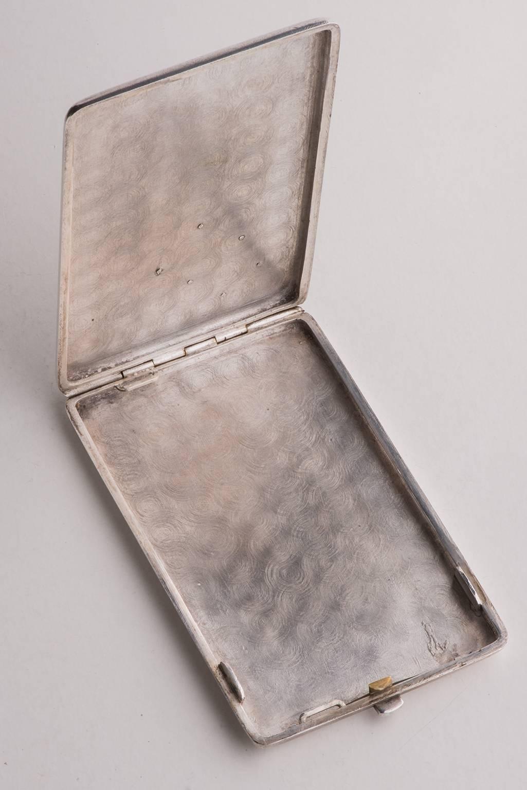 Antike Silber und Gold antike persönliche Karten- oder Zigarettenhalter (Handgefertigt) im Angebot
