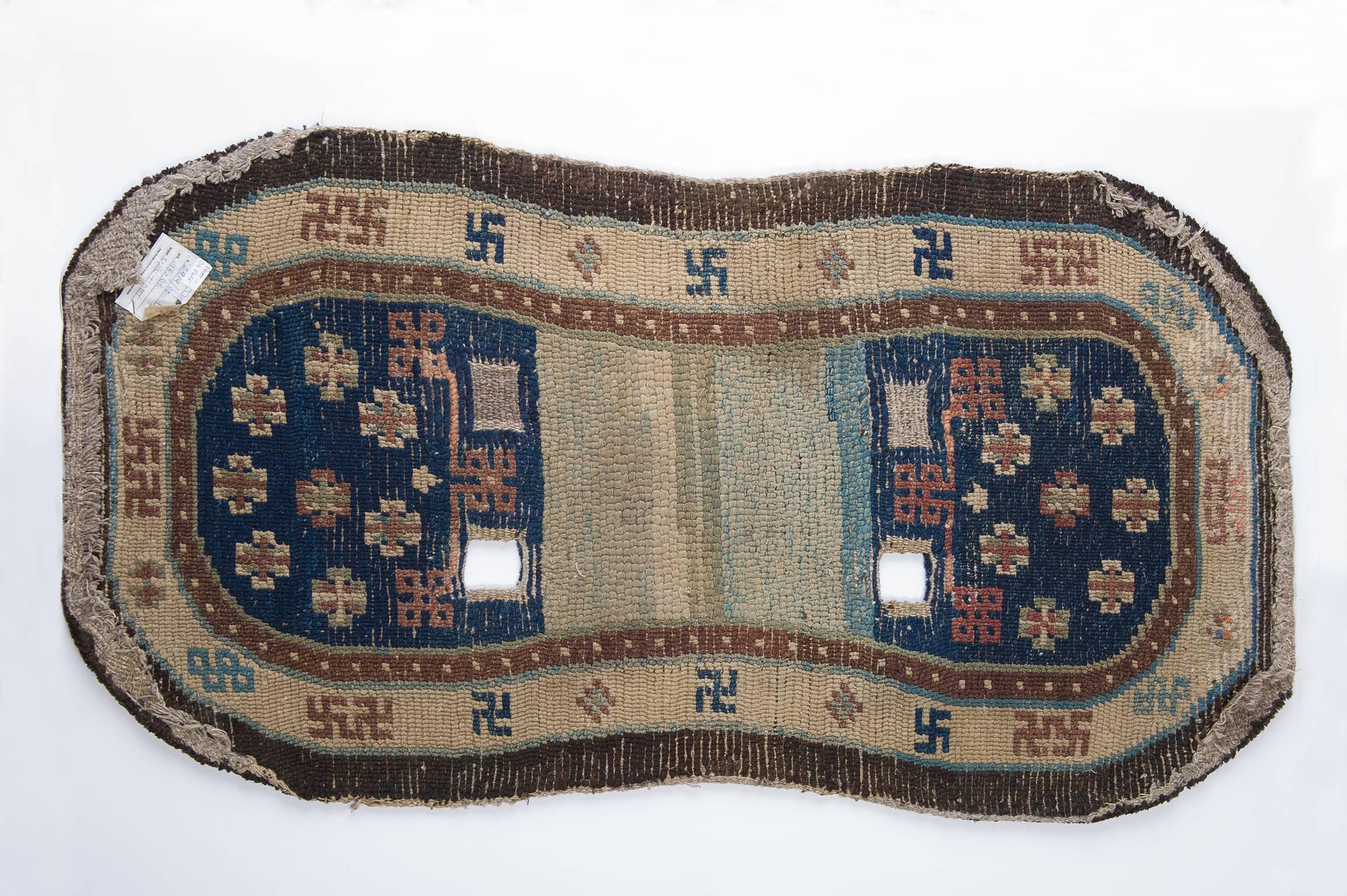 Sehr seltener schöner Tibet-Sattel, mit dem antiken Design des 