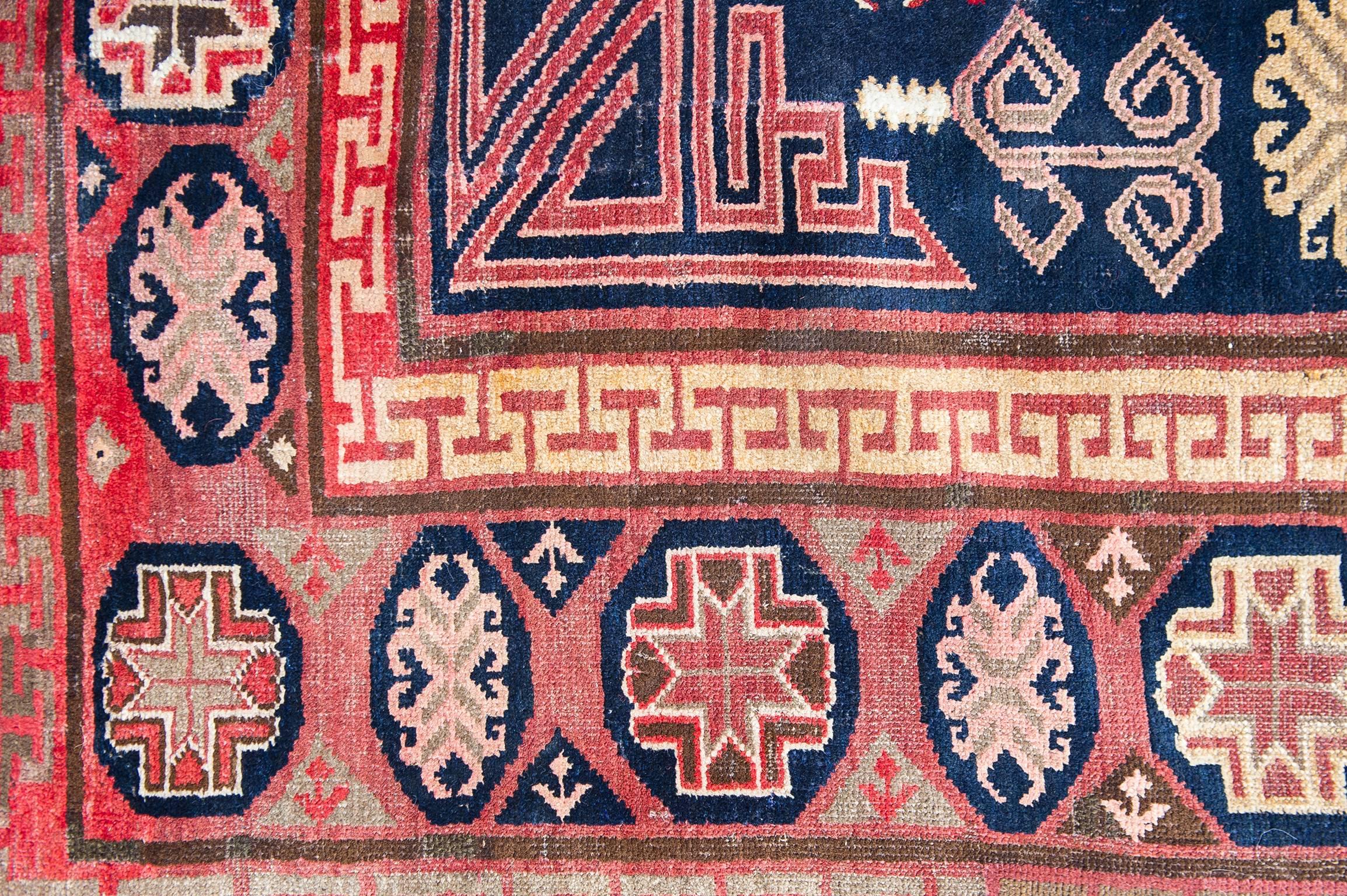 Wool Karabagh Vintage  Caucasian Carpet For Sale